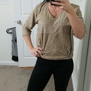 🔥3 for $20 | Eyelet Suede V Neck Top